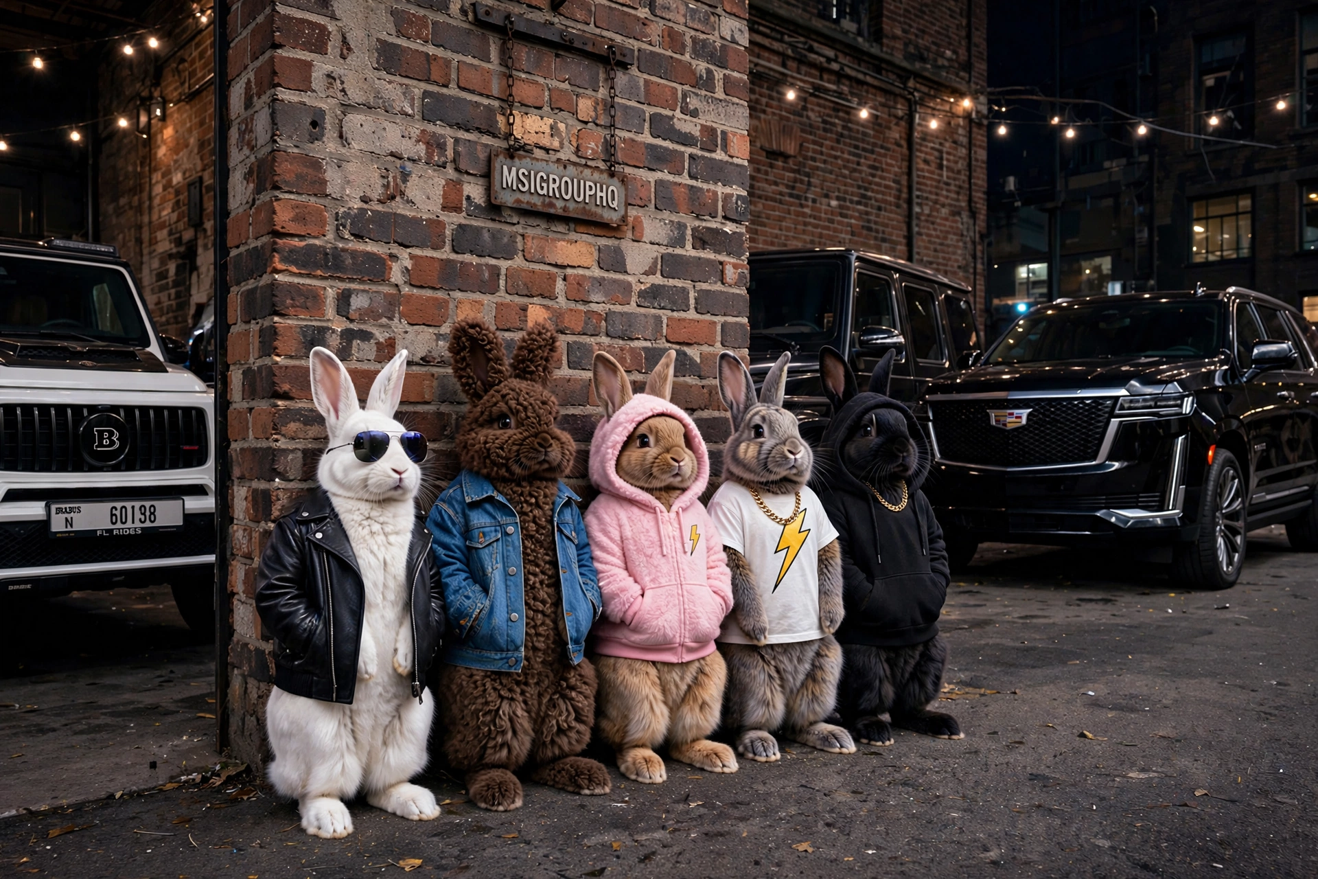 All 5 Bunnies — Standing Tumbados