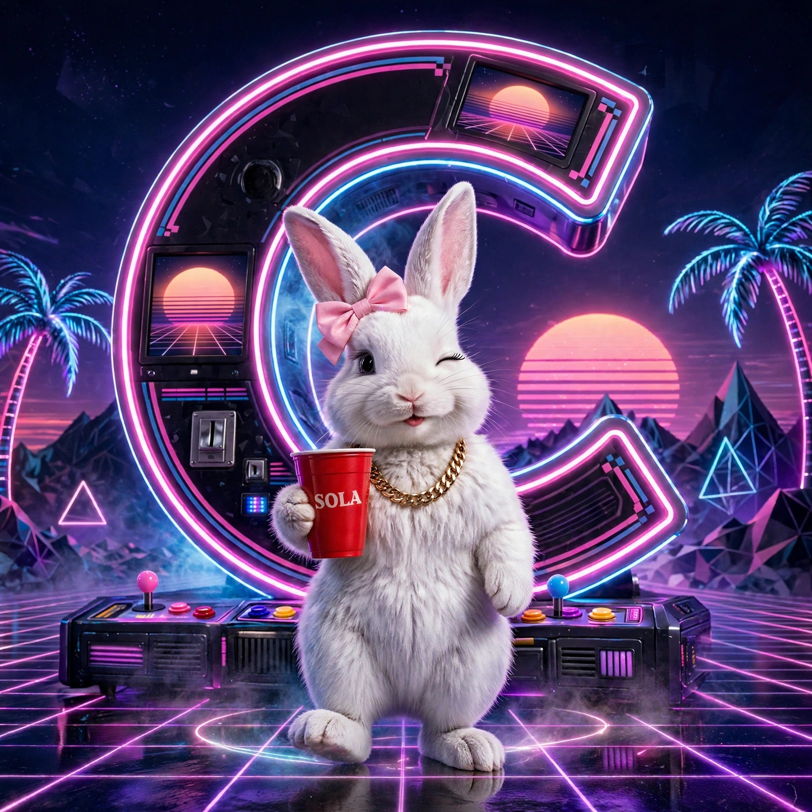 Neon Bunny Arrival State